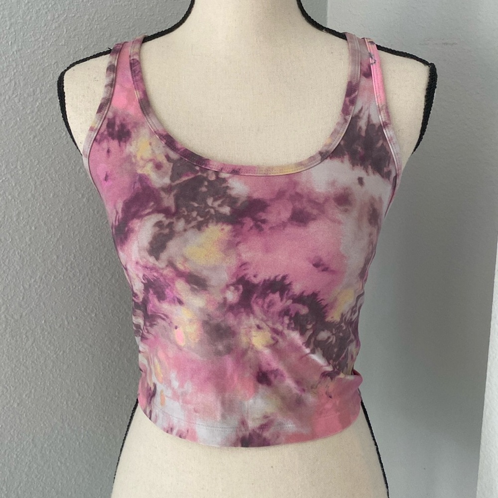 Calvin Klein Performance Pink Marble Athletic Top